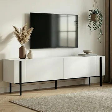 Nexus TV-benk 180 cm - Wood Black og Black - Møbler - TV- & Mediamøbler - Mediestativ & veggfeste - TV-veggfeste