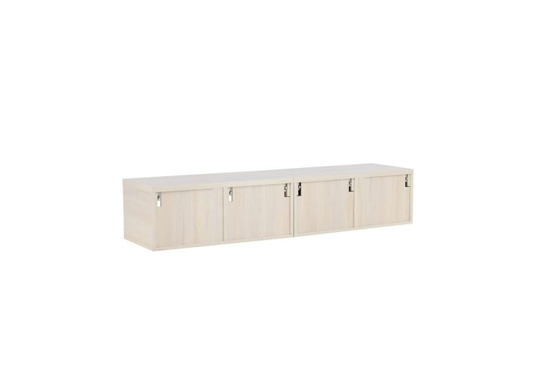 Nomi Vegghengt TV-benk 180 cm med Oppbevaring i Lyst Tre - Beige - Møbler - TV- & Mediamøbler - TV benk & mediabenk