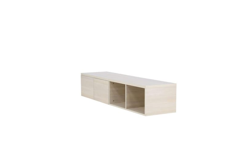 Nomi Vegghengt TV-benk 180 cm med Oppbevaring i Lyst Tre - Beige - Møbler - TV- & Mediamøbler - TV benk & mediabenk