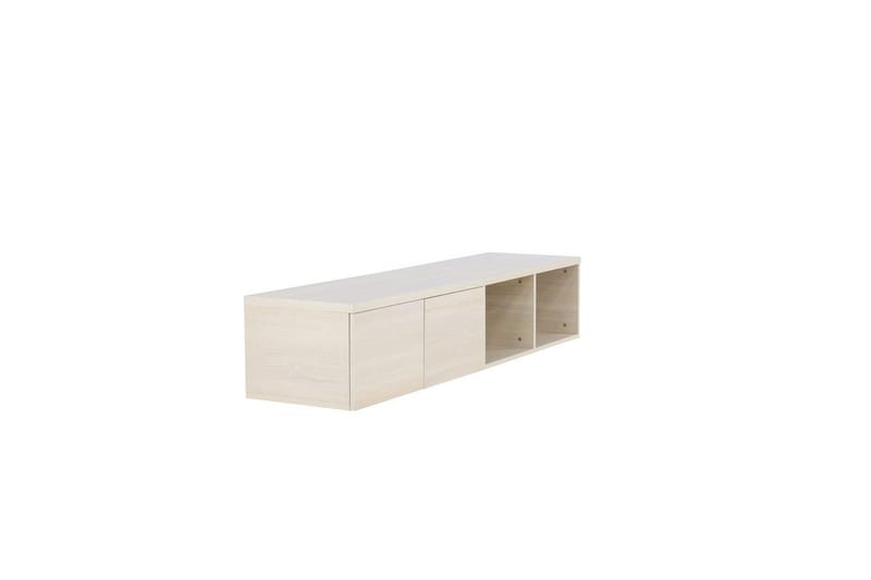Nomi Vegghengt TV-benk 180 cm med Oppbevaring i Lyst Tre - Beige - Møbler - TV- & Mediamøbler - TV benk & mediabenk