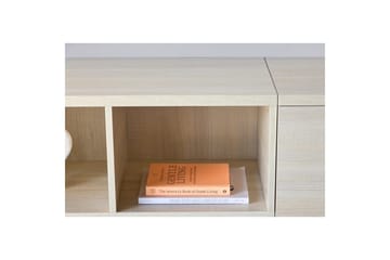 Nomi Vegghengt TV-benk 180 cm med Oppbevaring i Lyst Tre - Beige - Møbler - TV- & Mediamøbler - TV benk & mediabenk