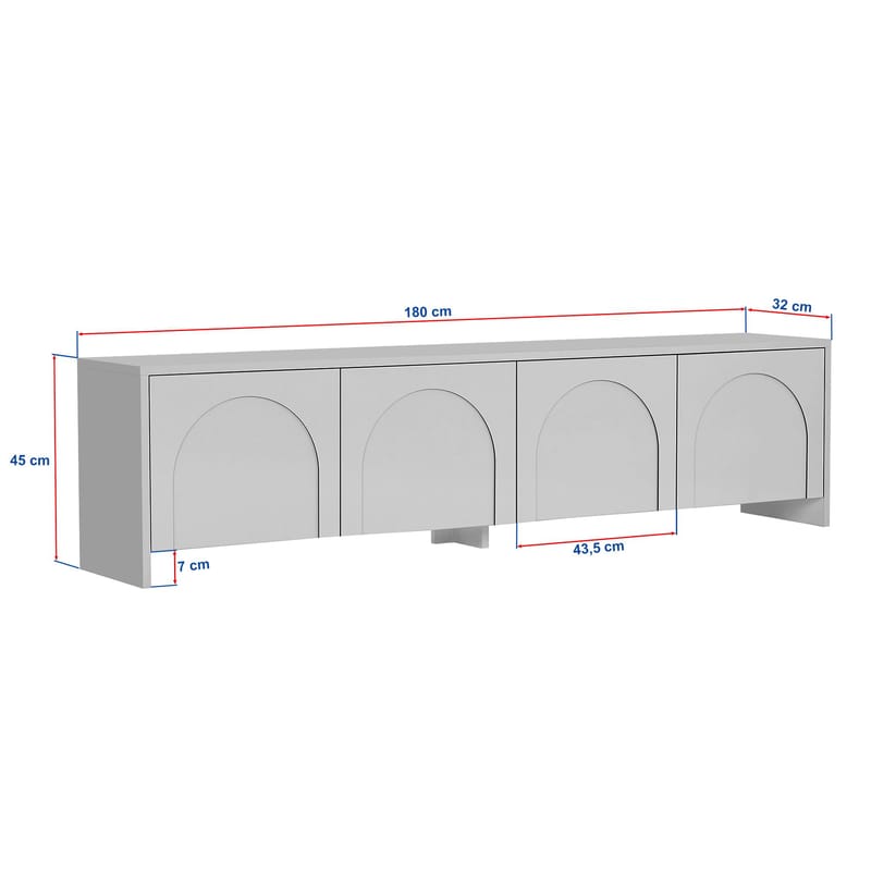 Nomira TV-benk 180 cm - Atlas - Møbler - TV- & Mediamøbler - Mediestativ & veggfeste - TV-veggfeste
