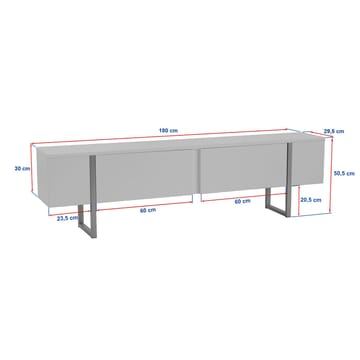 Nopira TV-benk 180 cm - Antrasitt/Svart - Møbler - TV- & Mediamøbler - TV benk & mediabenk