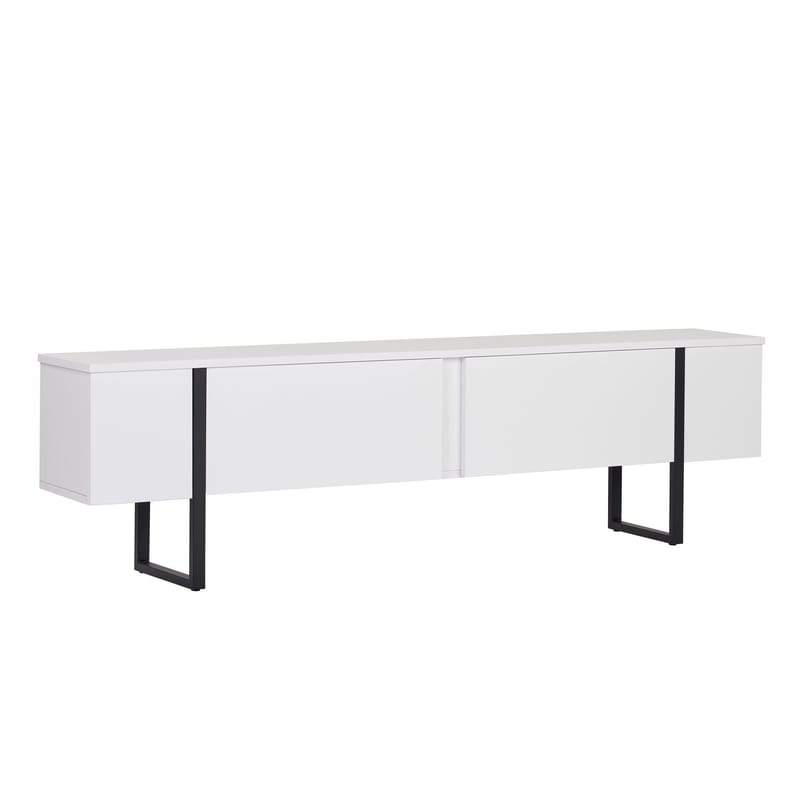 Nopira TV-benk 180 cm, Hvit og svart