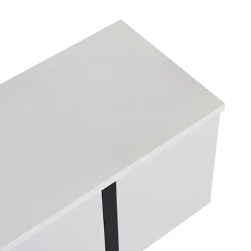 Nopira TV-benk 180 cm - Hvit og svart - Møbler - TV- & Mediamøbler - Mediestativ & veggfeste - TV-veggfeste