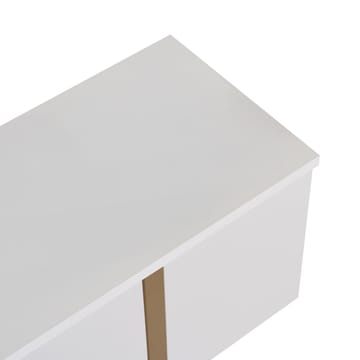 Nopira TV-benk 180 cm - Hvitt og gull - Møbler - TV- & Mediamøbler - Mediestativ & veggfeste - TV-veggfeste