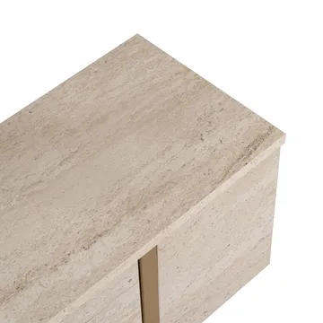 Nopira TV-benk 180 cm - Travertin og gull - Møbler - TV- & Mediamøbler - Mediestativ & veggfeste - TV-veggfeste