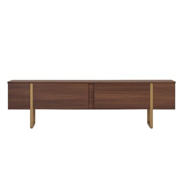 Nopira TV-benk 180 cm - Valnøtt og gull - Møbler - TV- & Mediamøbler - Mediestativ & veggfeste - TV-veggfeste