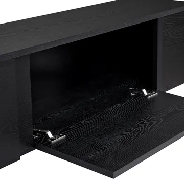Nopira TV-benk 180 cm - Wood Black og Black - Møbler - TV- & Mediamøbler - Mediestativ & veggfeste - TV-veggfeste