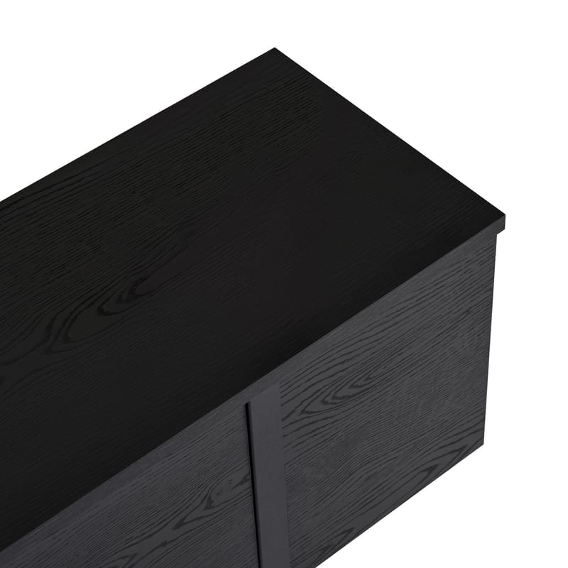 Nopira TV-benk 180 cm - Wood Black og Black - Møbler - TV- & Mediamøbler - Mediestativ & veggfeste - TV-veggfeste