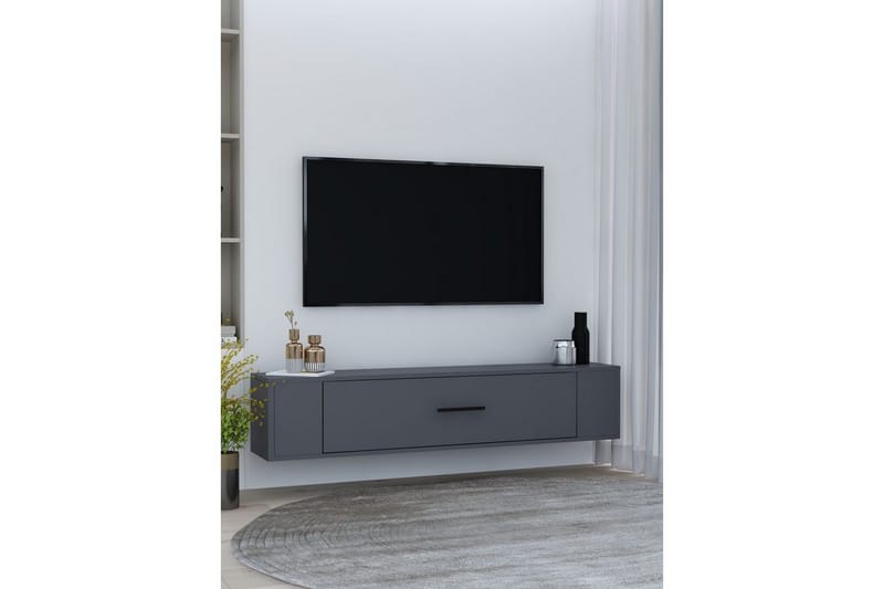 Noxen TV-benk 120x26 cm - Antrasitt - Møbler - TV- & Mediamøbler - Mediestativ & veggfeste - TV-veggfeste