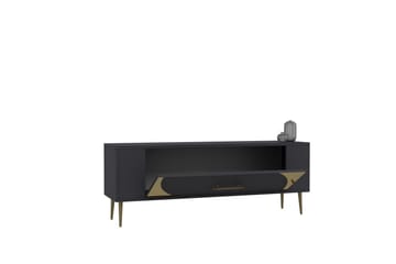 Olyra TV-benk 120 cm - Antrasitt/Gull - Møbler - TV- & Mediamøbler - TV benk & mediabenk