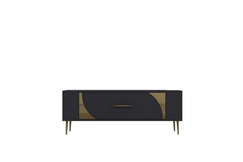 Olyra TV-benk 120 cm - Antrasitt/Gull - Møbler - TV- & Mediamøbler - TV benk & mediabenk
