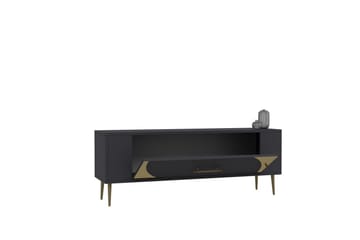 Olyra TV-benk 120 cm - Antrasitt/Gull - Møbler - TV- & Mediamøbler - TV benk & mediabenk