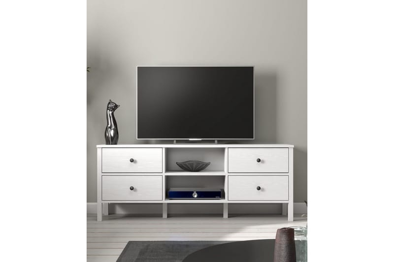 Olyros TV-benk 160 cm - Natur/Hvit - Møbler - TV- & Mediamøbler - TV benk & mediabenk
