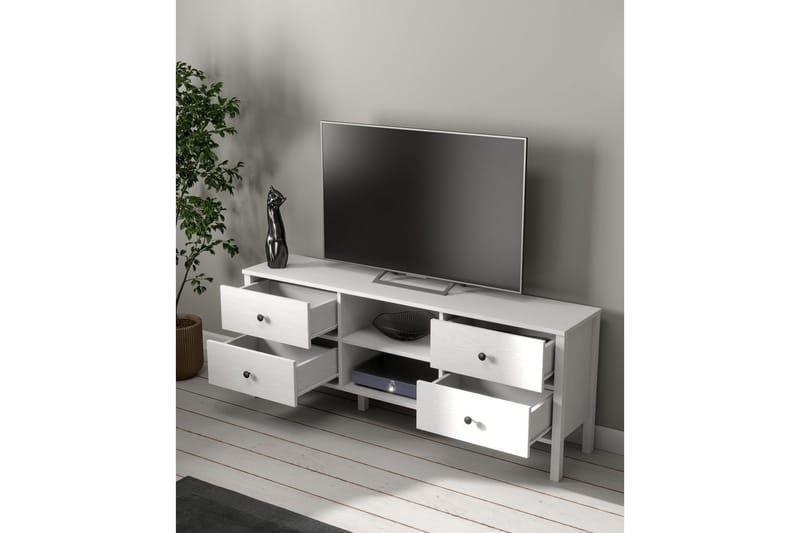 Olyros TV-benk 160 cm - Natur/Hvit - Møbler - TV- & Mediamøbler - TV benk & mediabenk