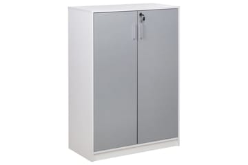Oppbevaringsenhet Zehna Grå, hvit, 80x40x117 cm - Grå, hvit, 80x40x117 cm - Møbler - TV- & Mediamøbler - Mediestativ & veggfeste - TV-veggfeste