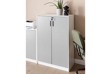 Oppbevaringsenhet Zehna Grå, hvit, 80x40x117 cm - Grå, hvit, 80x40x117 cm - Møbler - TV- & Mediamøbler - Mediestativ & veggfeste - TV-veggfeste