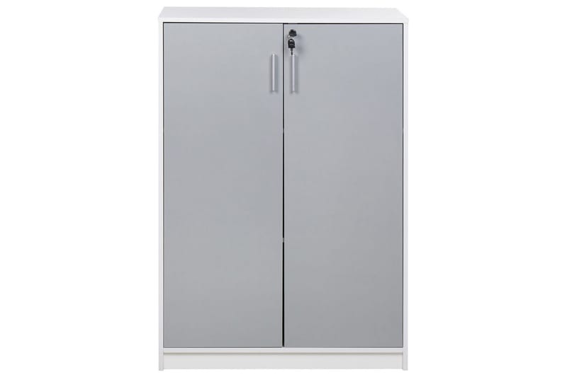 Oppbevaringsenhet Zehna Grå, hvit, 80x40x117 cm - Grå, hvit, 80x40x117 cm - Møbler - TV- & Mediamøbler - Mediestativ & veggfeste - TV-veggfeste