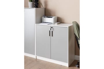 Oppbevaringsenhet Zehna Grå, hvit, 80x40x80 cm - Grå, hvit, 80x40x80 cm - Møbler - TV- & Mediamøbler - Mediestativ & veggfeste - TV-veggfeste