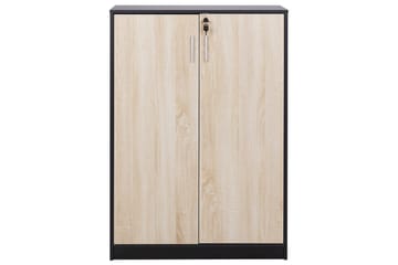 Oppbevaringsenhet Zehna Lyst tre, svart, 80x40x117 cm - Lyst tre, svart, 80x40x117 cm - Oppbevaring - Skap - Oppbevaringsskap