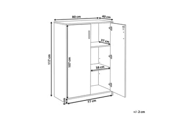 Oppbevaringsenhet Zehna Lyst tre, svart, 80x40x117 cm - Lyst tre, svart, 80x40x117 cm - Oppbevaring - Skap - Oppbevaringsskap