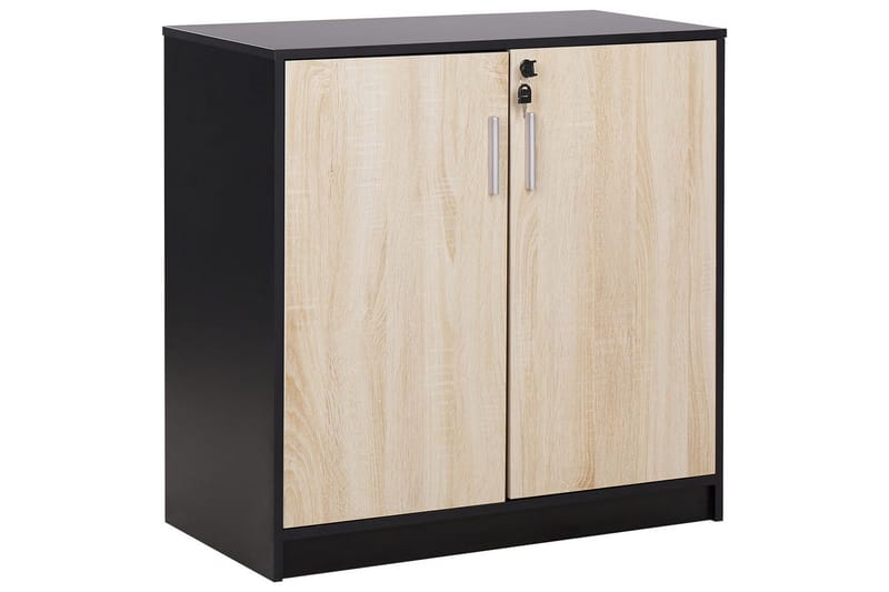 Oppbevaringsenhet Zehna Lyst tre, svart, 80x40x80 cm - Lyst tre, svart, 80x40x80 cm - Møbler - TV- & Mediamøbler - Mediestativ & veggfeste - TV-veggfeste