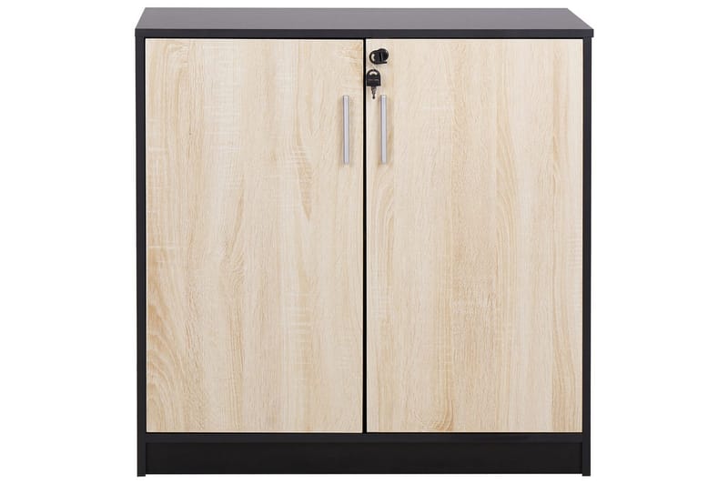 Oppbevaringsenhet Zehna Lyst tre, svart, 80x40x80 cm - Lyst tre, svart, 80x40x80 cm - Møbler - TV- & Mediamøbler - Mediestativ & veggfeste - TV-veggfeste
