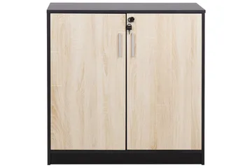 Oppbevaringsenhet Zehna Lyst tre, svart, 80x40x80 cm - Lyst tre, svart, 80x40x80 cm - Oppbevaring - Skap - Oppbevaringsskap