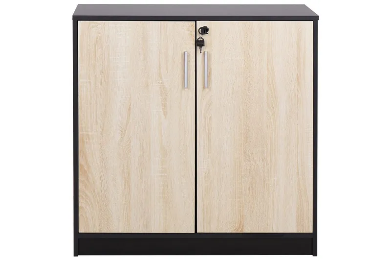 Oppbevaringsenhet Zehna Lyst tre, svart, 80x40x80 cm - Lyst tre, svart, 80x40x80 cm - Oppbevaring - Skap - Oppbevaringsskap