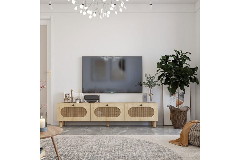 Ossin TV-benk 180 cm - Eik - Møbler - TV- & Mediamøbler - TV benk & mediabenk