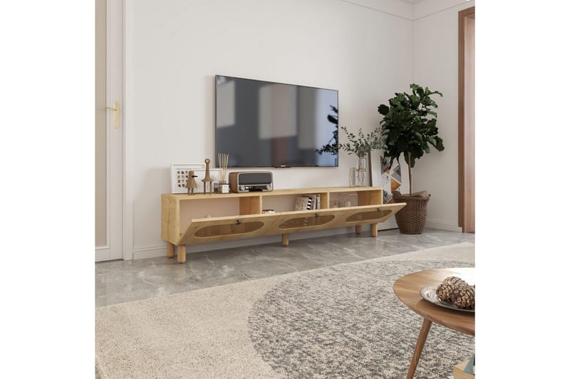 Ossin TV-benk 180 cm - Eik - Møbler - TV- & Mediamøbler - TV benk & mediabenk