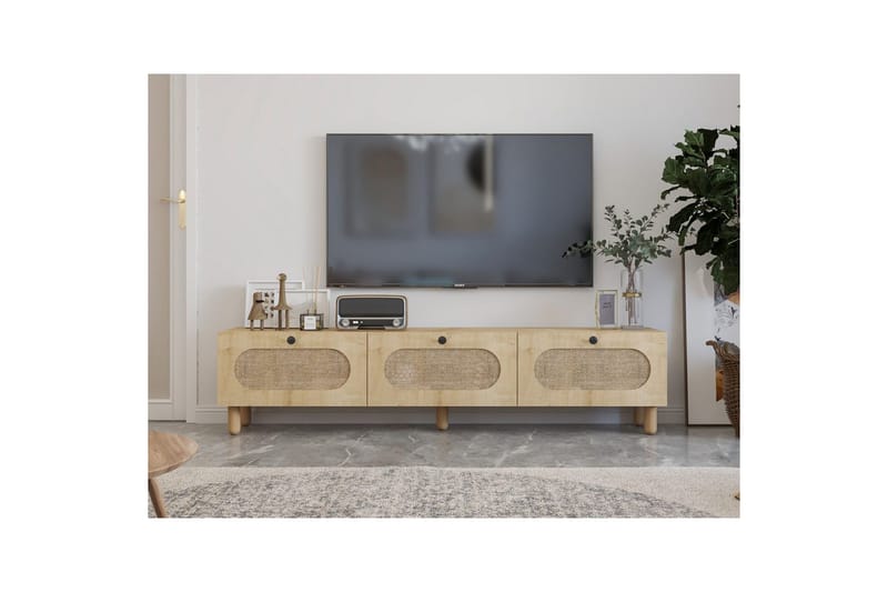 Ossin TV-benk 180 cm - Eik - Møbler - TV- & Mediamøbler - TV benk & mediabenk