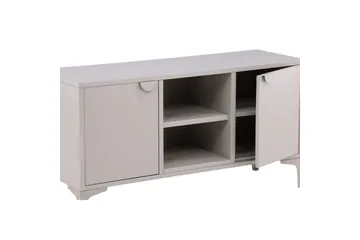 Piring Gulvstående TV-benk 120 cm med Oppbevaring i Metall - Beige - Møbler - TV- & Mediamøbler - TV benk & mediabenk