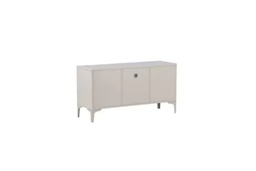 Piring Gulvstående TV-benk 120 cm med Oppbevaring i Metall - Beige - Møbler - TV- & Mediamøbler - TV benk & mediabenk
