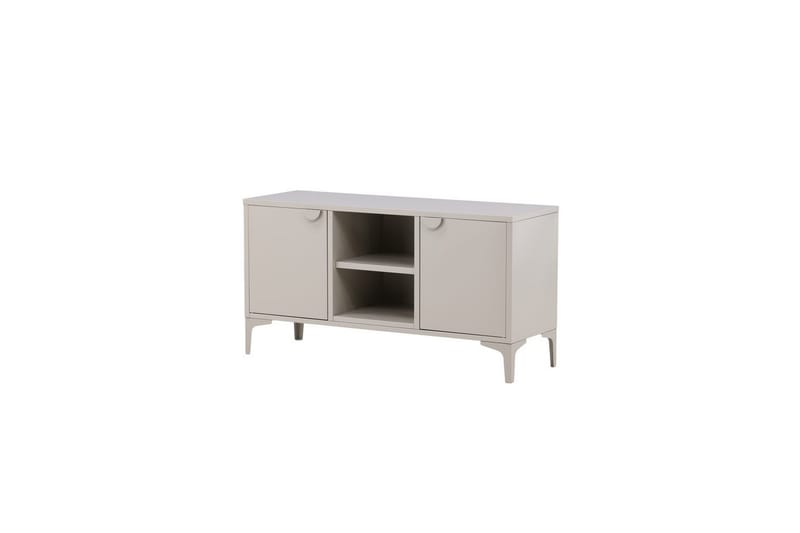Piring Gulvstående TV-benk 120 cm med Oppbevaring i Metall - Beige - Møbler - TV- & Mediamøbler - TV benk & mediabenk
