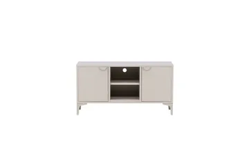 Piring Gulvstående TV-benk 120 cm med Oppbevaring i Metall - Beige - Møbler - TV- & Mediamøbler - TV benk & mediabenk