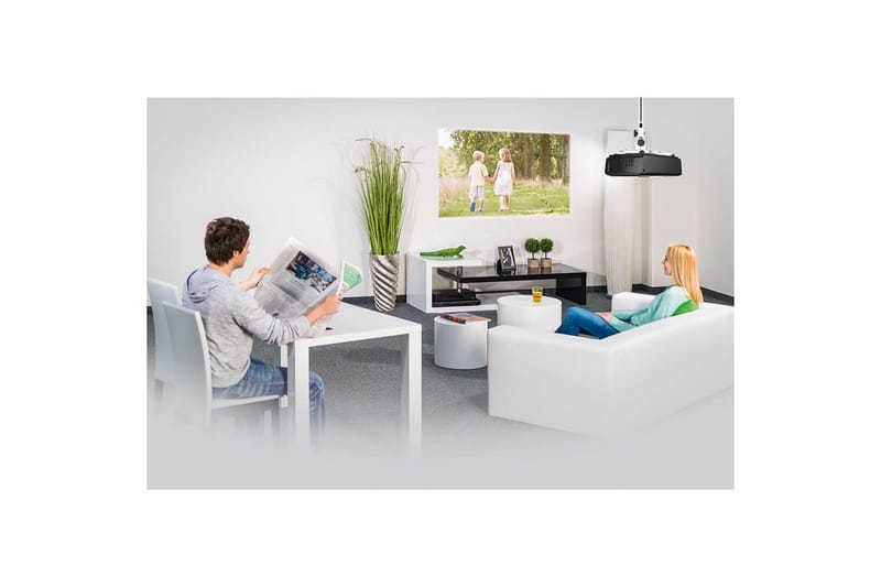 Prosjektorfeste Hama til tak og vegg hvit - Hvit - Møbler - TV- & Mediamøbler - Mediestativ & veggfeste - Projektorfeste