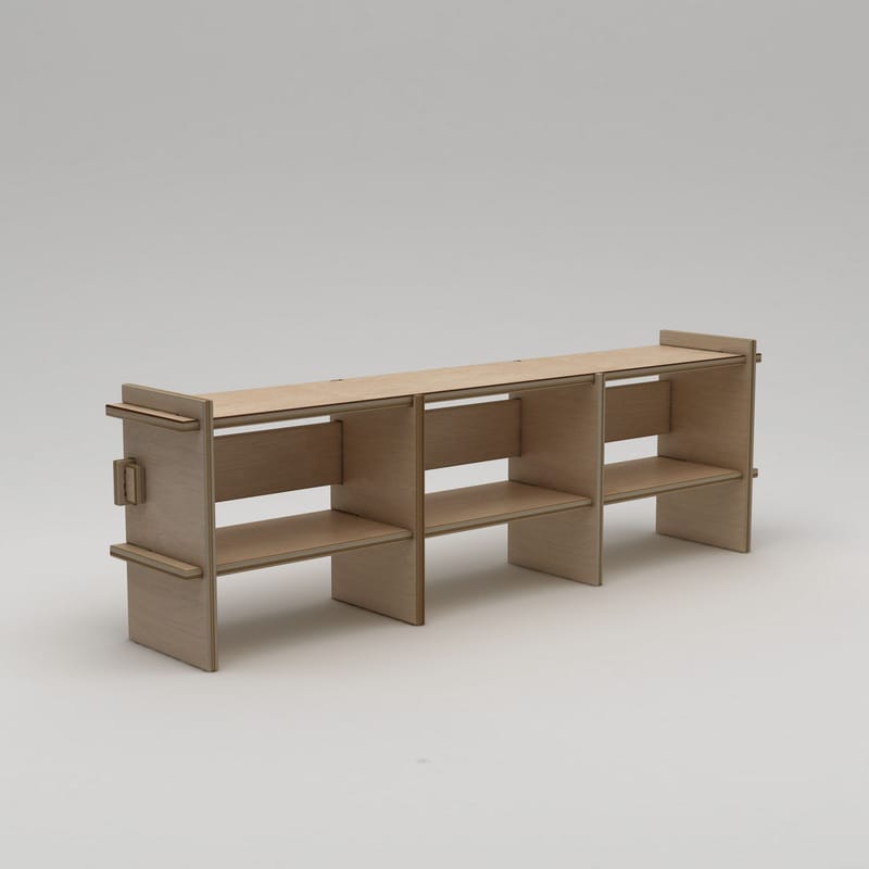 Ropira TV-benk 220 cm, Naturlig tre