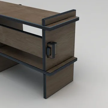 Ropira TV-benk 220 cm - Valnøtt - Møbler - TV- & Mediamøbler - Mediestativ & veggfeste - TV-veggfeste