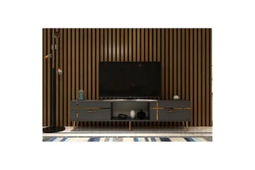 Safiya TV-benk 150 cm - Antrasitt/Gull - Møbler - TV- & Mediamøbler - TV benk & mediabenk