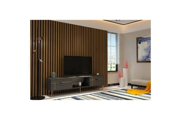 Safiya TV-benk 150 cm - Antrasitt/Gull - Møbler - TV- & Mediamøbler - TV benk & mediabenk