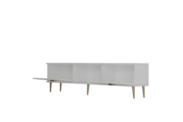 Safiya TV-benk 150 cm - Hvit/Gull - Møbler - TV- & Mediamøbler - TV benk & mediabenk