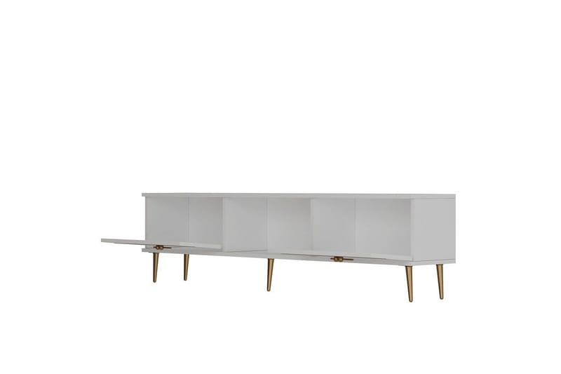 Safiya TV-benk 150 cm - Hvit/Gull - Møbler - TV- & Mediamøbler - TV benk & mediabenk