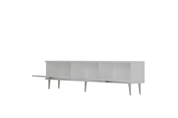 Safiya TV-benk 150 cm - Hvit/Sølv - Møbler - TV- & Mediamøbler - TV benk & mediabenk