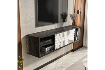 Saller TV-benk 140 cm - Sort/Hvit - Møbler - TV- & Mediamøbler - TV benk & mediabenk