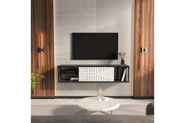 Saller TV-benk 140 cm - Sort/Hvit - Møbler - TV- & Mediamøbler - TV benk & mediabenk