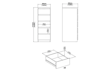 Salomns Kommode 111,3 cm - Svart - Oppbevaring - Oppbevaringsmøbler - Kommode