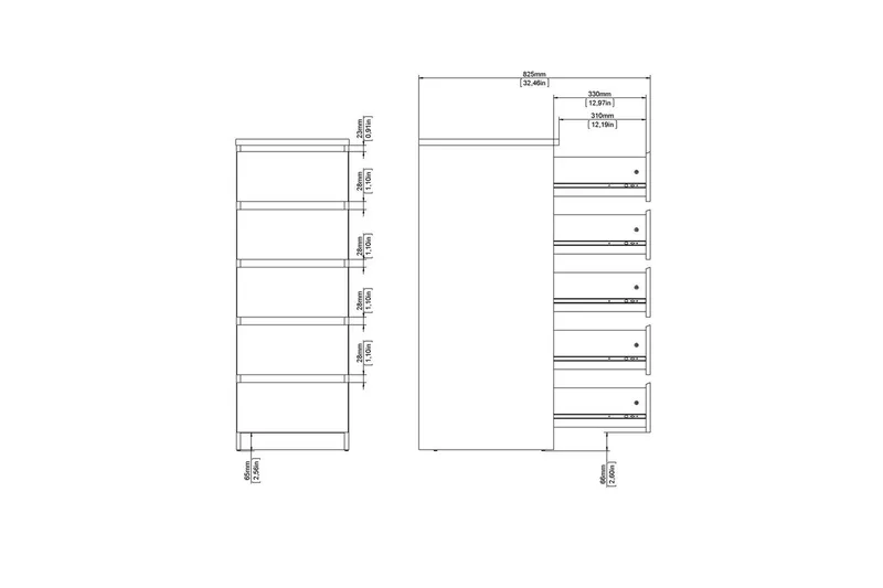 Salomns Kommode 111,3 cm - Svart - Oppbevaring - Oppbevaringsmøbler - Kommode