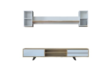 Seyra Tv-stativ 45 cm - Hvit/Eik - Møbler - TV- & Mediamøbler - Mediestativ & veggfeste - TV-veggfeste